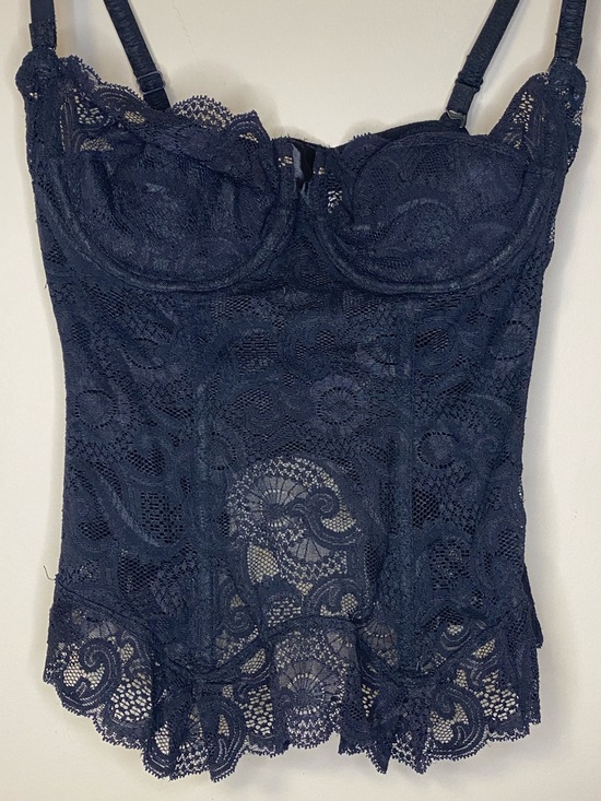 Vintage Victoria's Secret Black Lace Corset Bustier - Picture 3 of 10